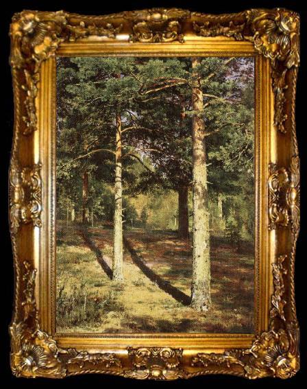 framed  Ivan Shishkin Pine Wood Illuminated by the Sun, ta009-2